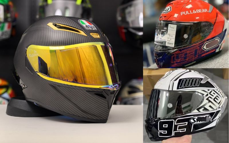 Répliques de casques de moto